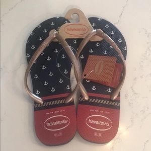 Havaiana Nautical Sandals Sz 7/8 (37/38)